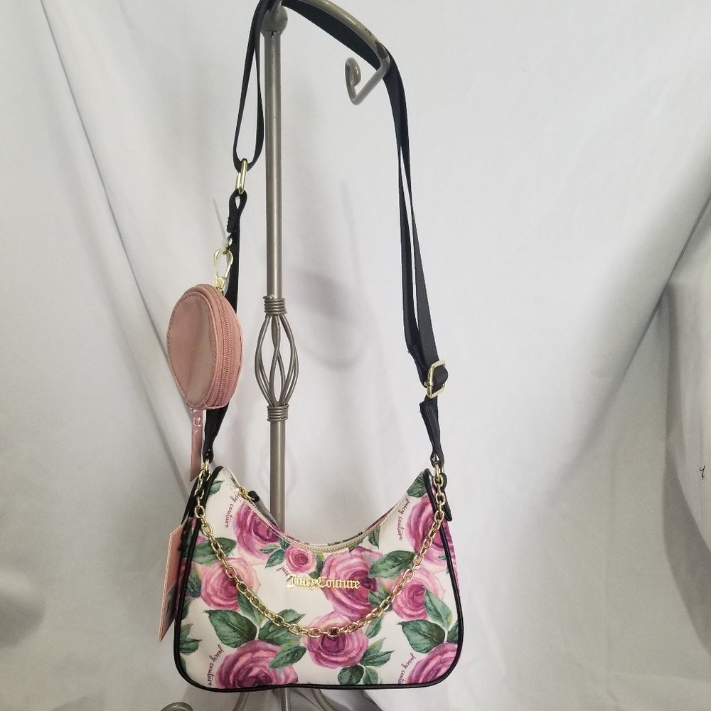 Juicy Couture Moody Garden Cream Chains in Love Crossbody Brand New with Tags